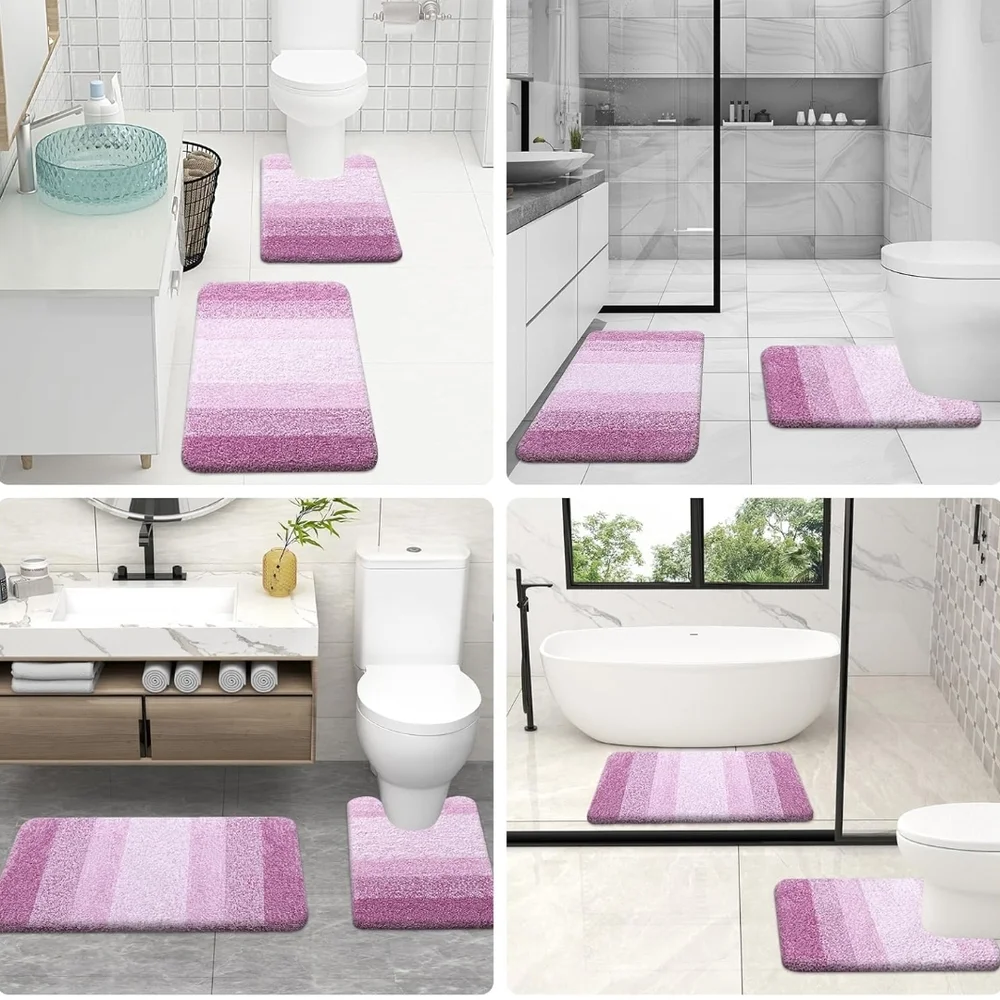 Purple Gradient Bath Mat Set 24